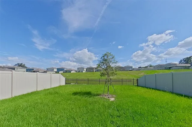 a view of a back yard of the house