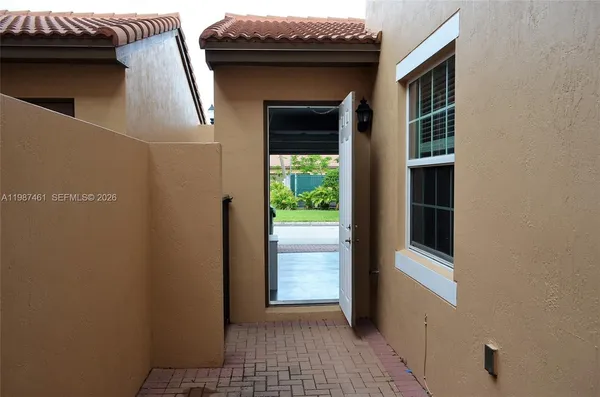 a view of front door