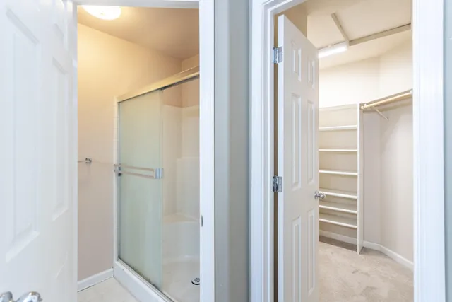 a view of closet area