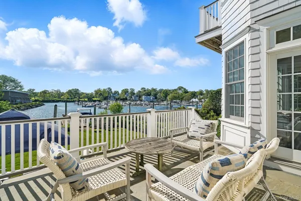 a view of a patio with a chairs