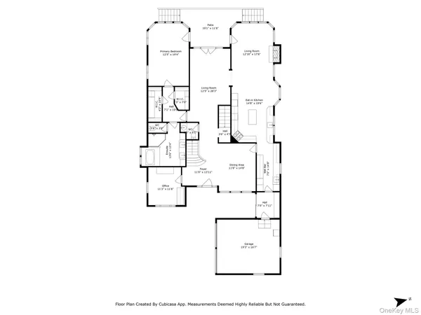a picture of a bench in front of a white house