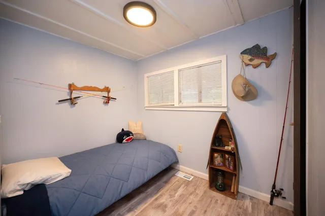 a large kitchen with lot of counter top space