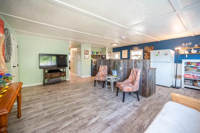 a view of an outdoor space with seating