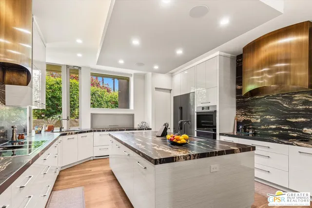 a view of an outdoor space and tennis court