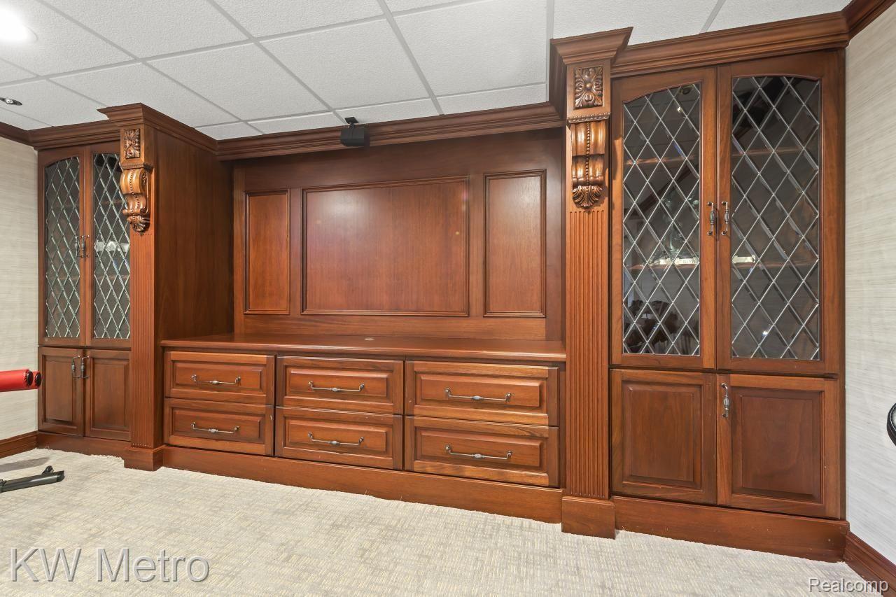 871 North Renaud Road Grosse Pointe, MI 48236 - Photo 51 of 64 Lower Level Entertainment Center - All Custom Cabinetry