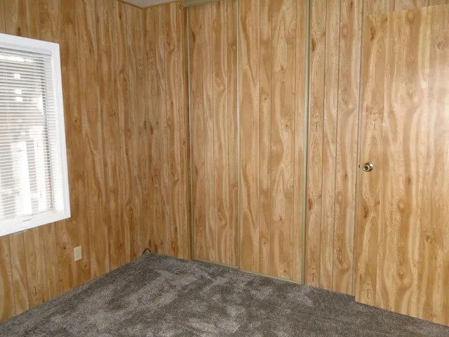 a view of wooden door