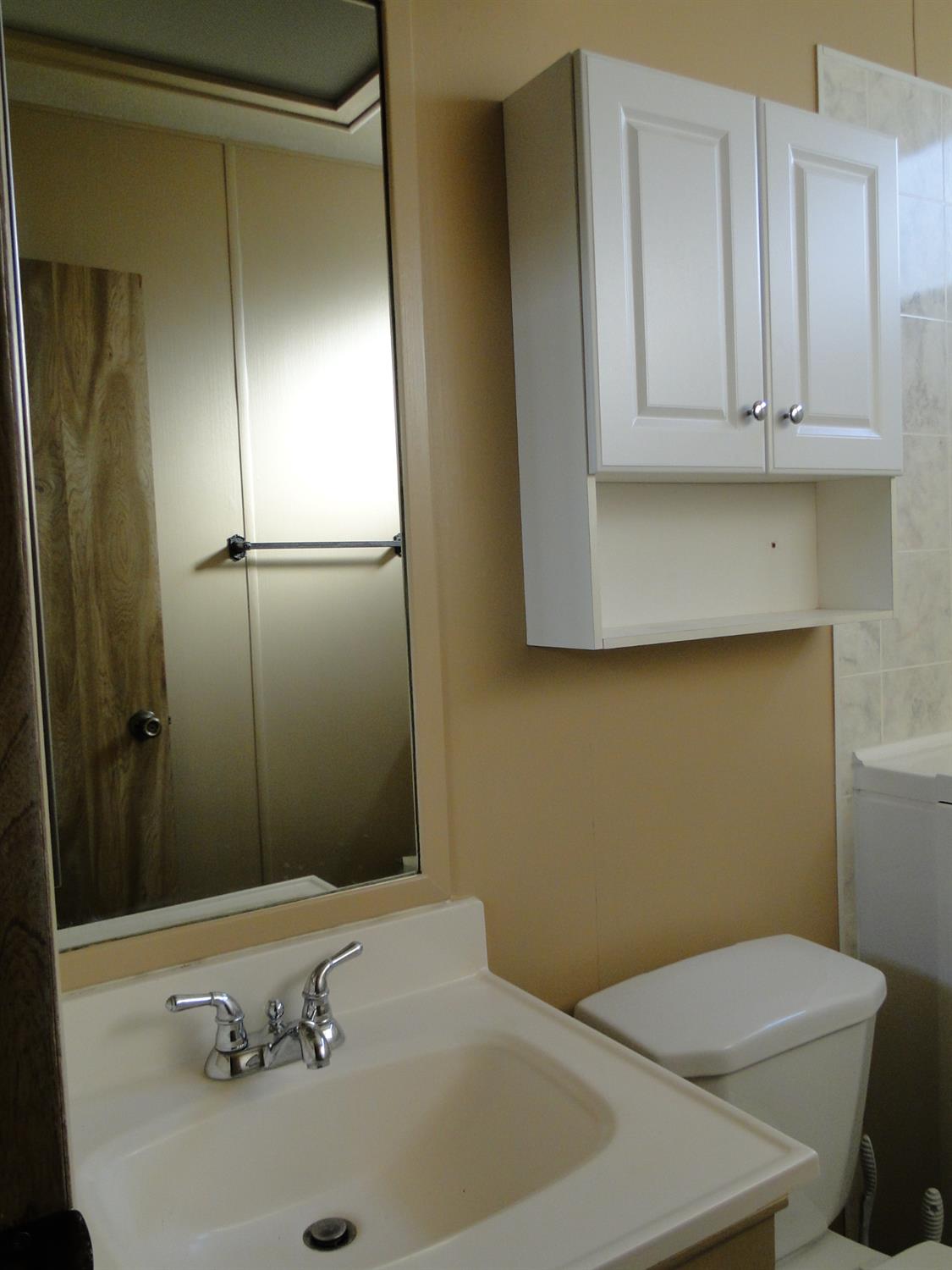 15820 South Harlan Road, Unit 143 Lathrop, CA 95330 - Photo 37 of 40 a bathroom with a sink and a mirror