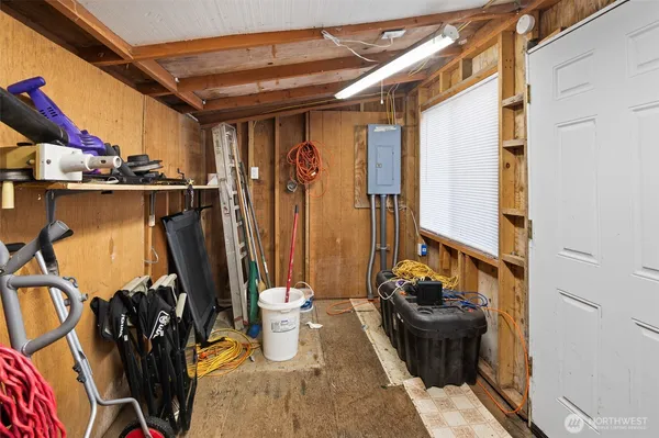 a view of storage and utility room