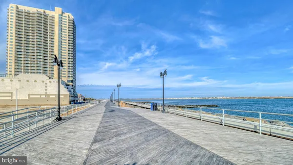 a view of a terrace with sky view