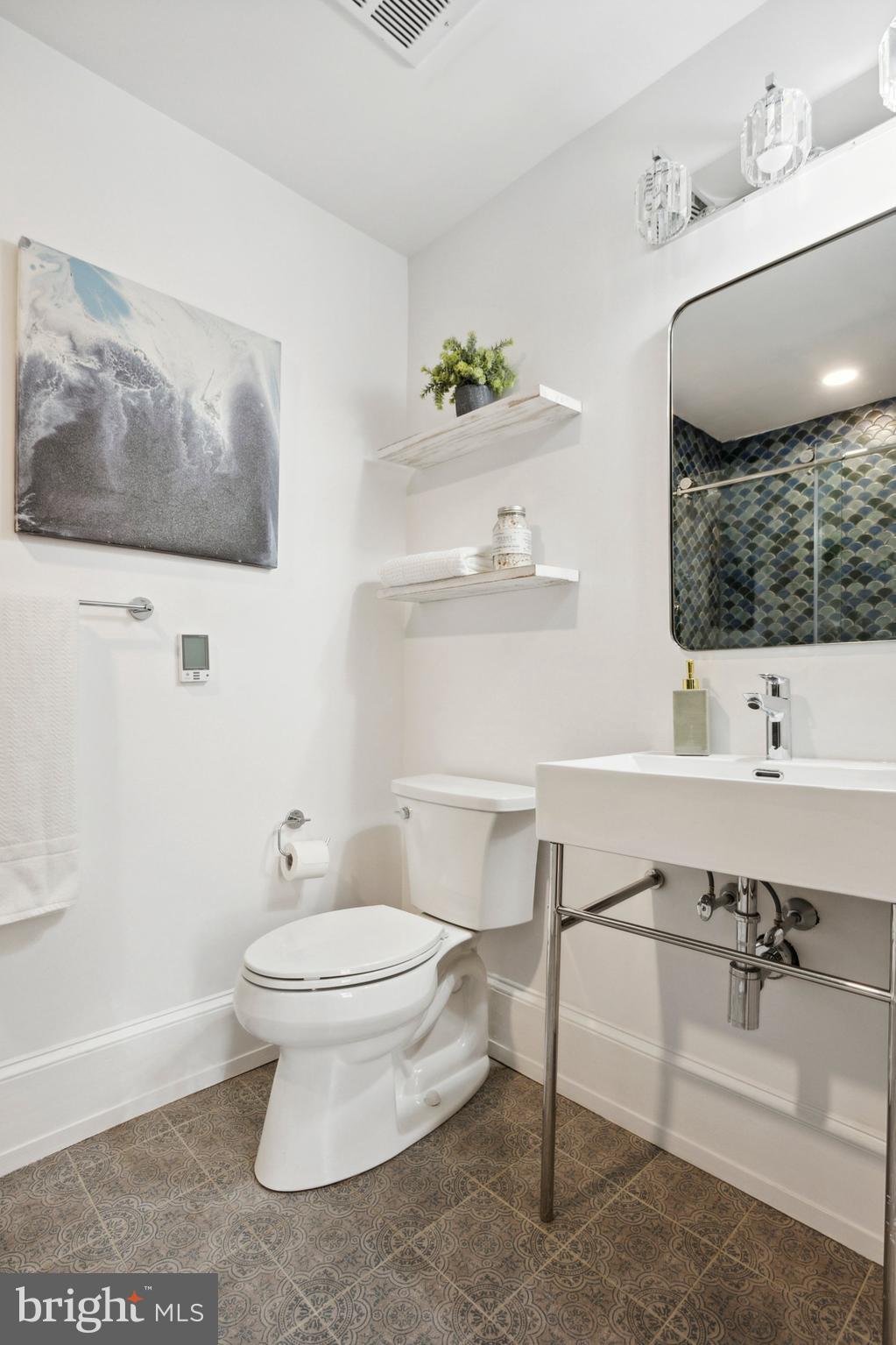 1716 Spruce Street, Unit 6 Philadelphia, PA 19103 - Photo 16 of 19 a bathroom with a sink and a mirror