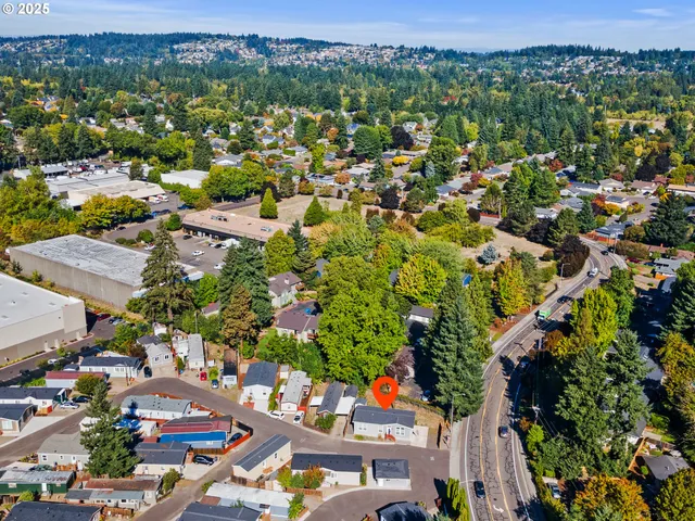an aerial view of a city