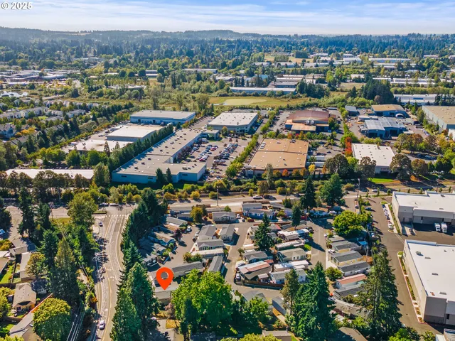 an aerial view of a city