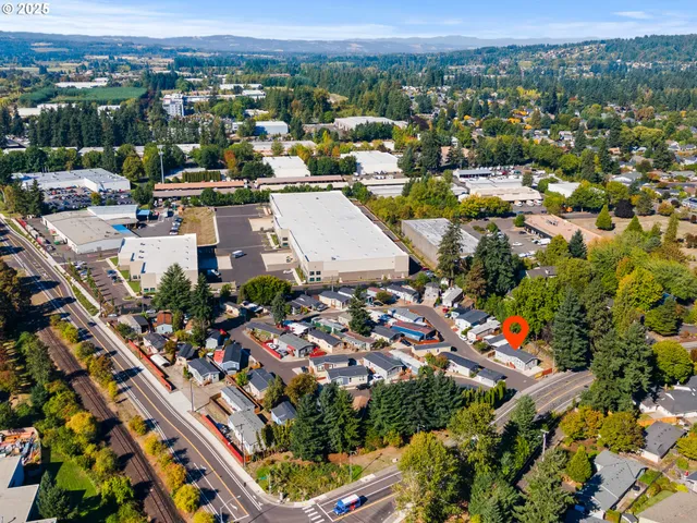 an aerial view of multiple house