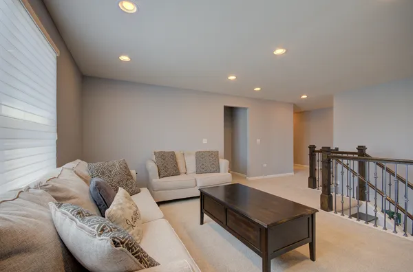 a living room with furniture and a couch