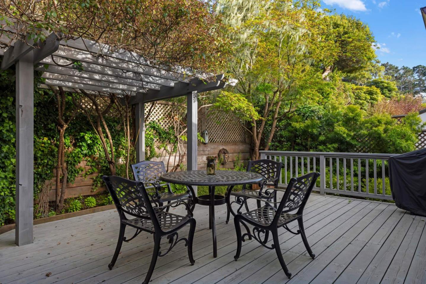 3041 Strawberry Hill Road Pebble Beach, CA 93953 - Photo 28 of 31 a view of balcony with furniture and wooden deck