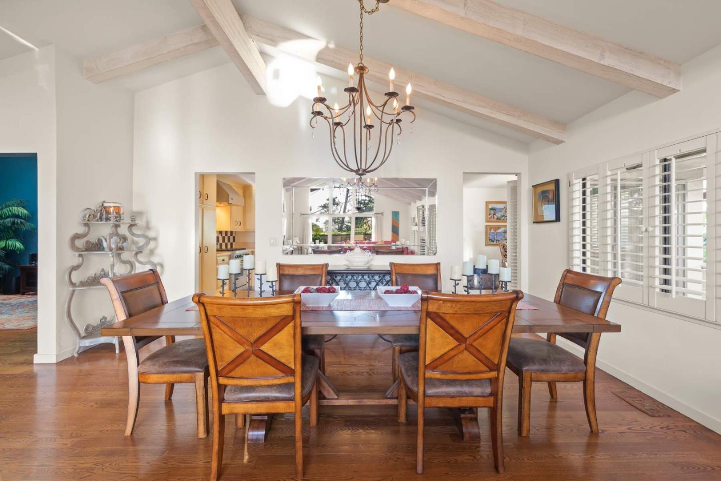 3041 Strawberry Hill Road Pebble Beach, CA 93953 - Photo 5 of 31 a view of a dining room with furniture window and wooden floor