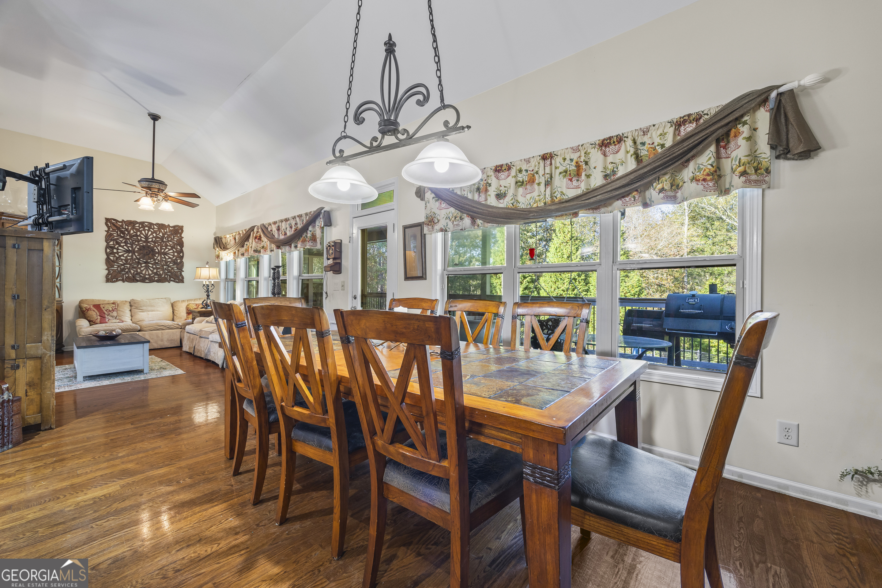 135 Canters Run Homer, GA 30547 - Photo 30 of 96 a view of a dining room with furniture a chandelier and wooden floor