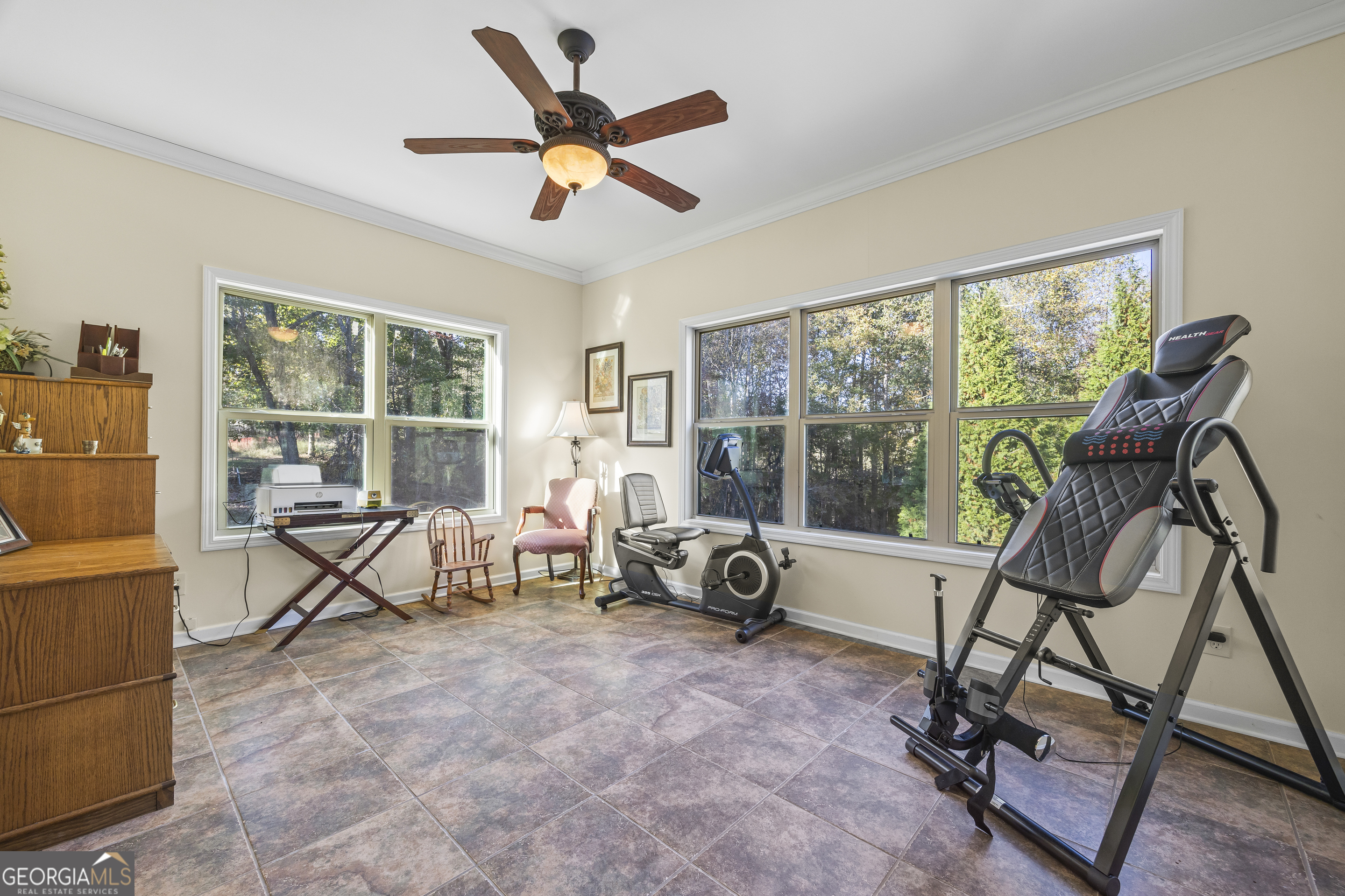135 Canters Run Homer, GA 30547 - Photo 37 of 96 a view of a livingroom with furniture and floor to ceiling windows