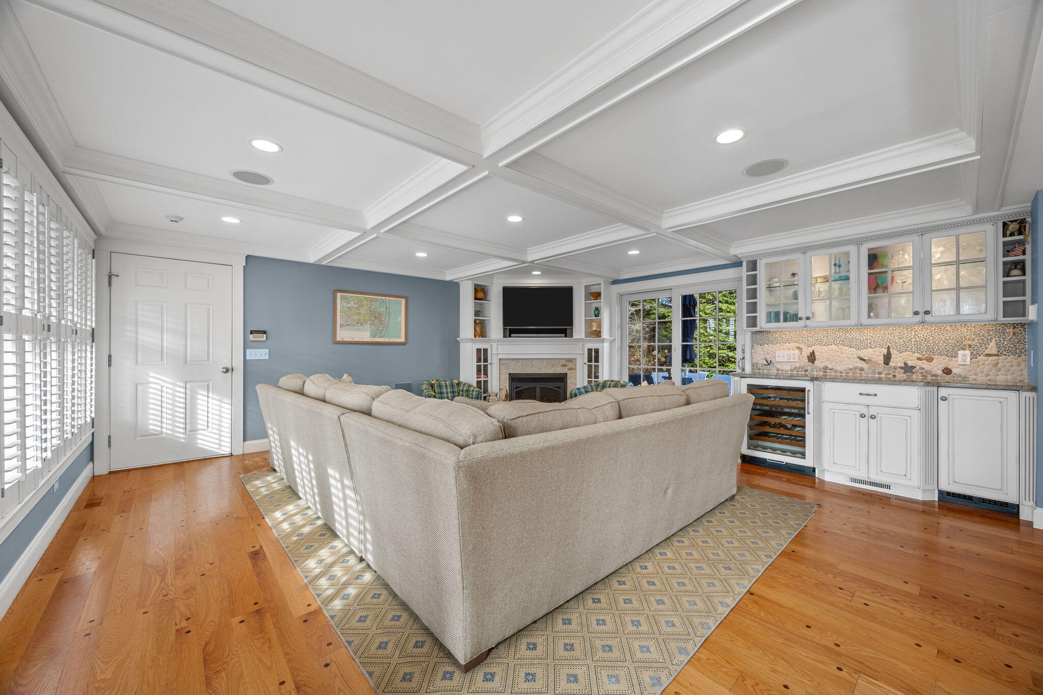 404 Stage Harbor Road Chatham, MA 02633 - Photo 24 of 94 a living room with stainless steel appliances furniture and a wooden floor