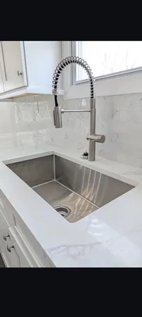 a view of a kitchen sink