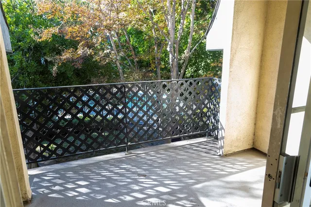 a view of a black gate