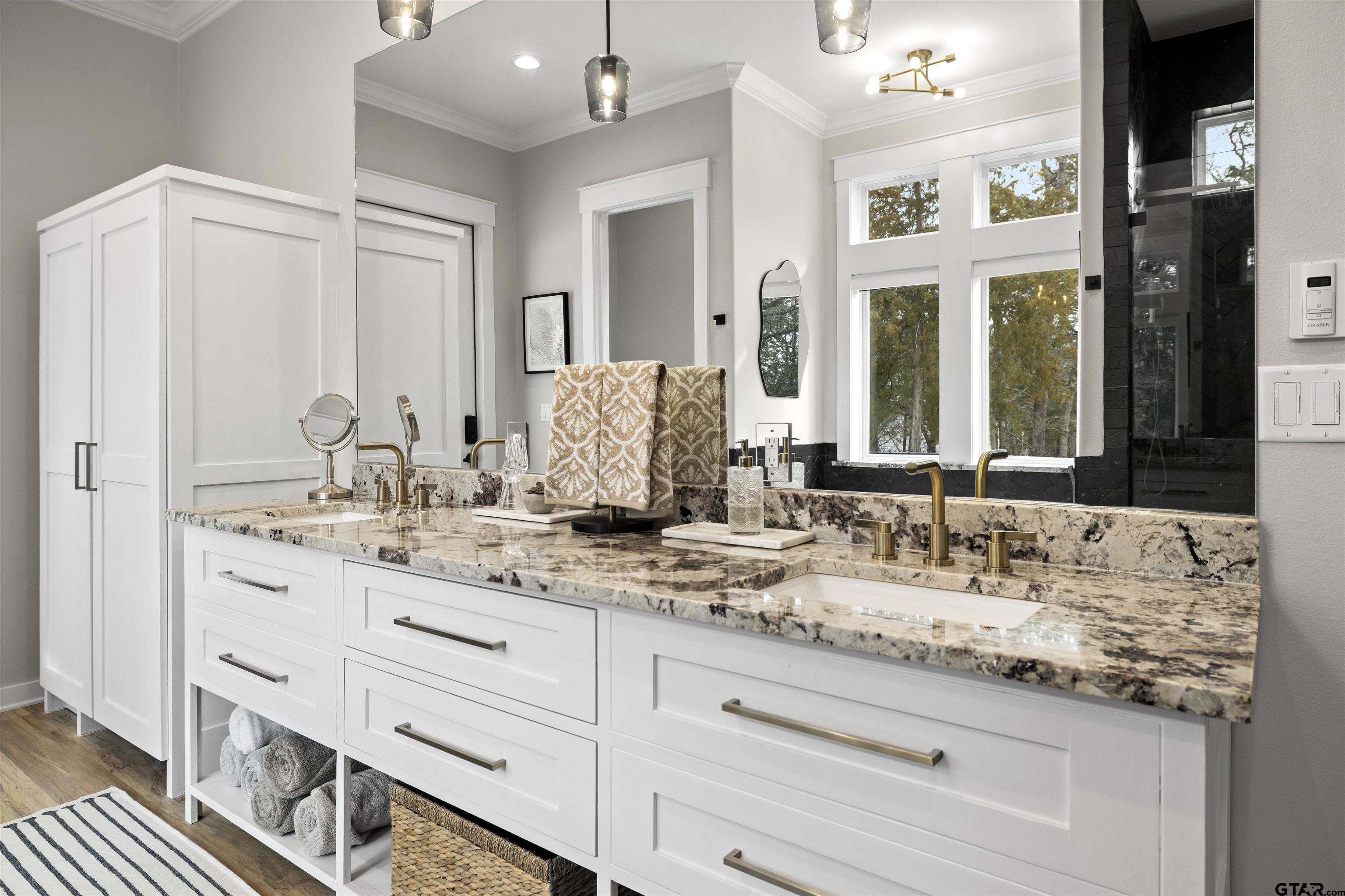 23316 Fm 1995 Lindale, TX 75771 - Photo 20 of 47 a bathroom with double sink and a mirror