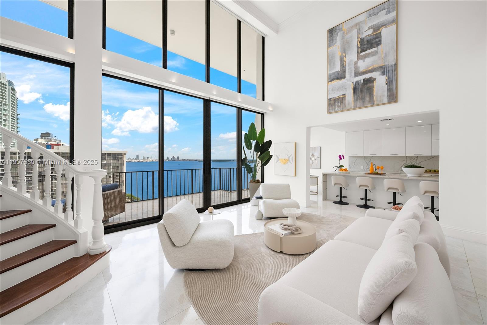 1925 Brickell Avenue, Unit DPH3 Miami, FL 33129 - Photo 4 of 56 a living room with furniture or floor to ceiling windows and a rug