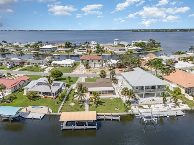 an aerial view of residential building with outdoor space
