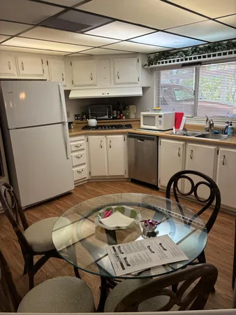 a bathroom with a tub