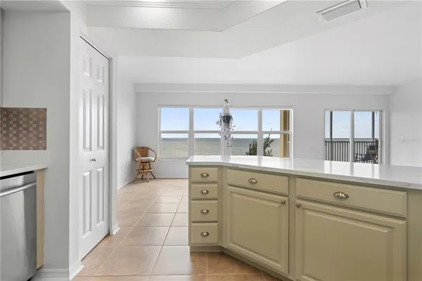 a spacious bathroom with a double vanity sink and a mirror