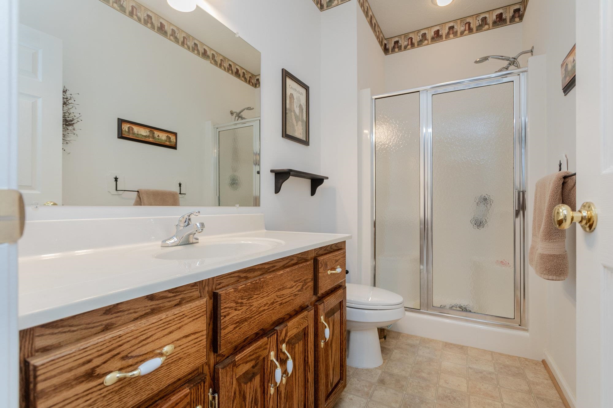 490 Leola Loop Stanley, VA 22851 - Photo 25 of 44 a bathroom with a sink a toilet and shower
