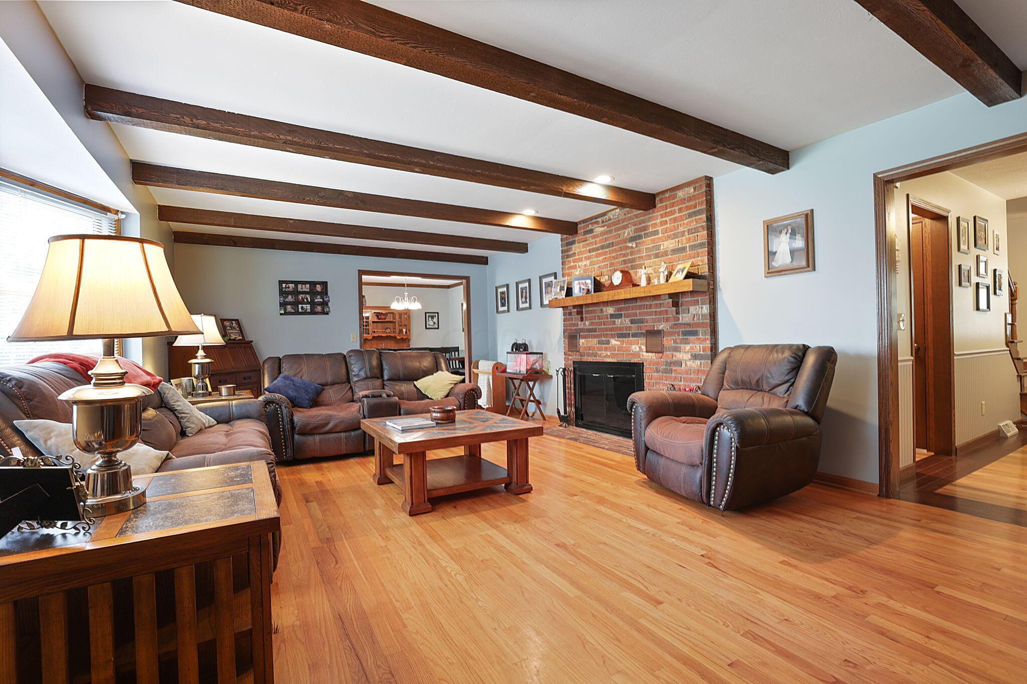 227 Middle Ground Road Southwest Pataskala, OH 43062 - Photo 19 of 83 Family room w/ceiling beams