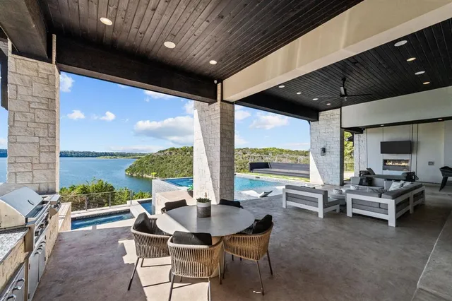 a view of an ocean and beach