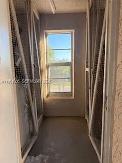 a garden view with a fountain