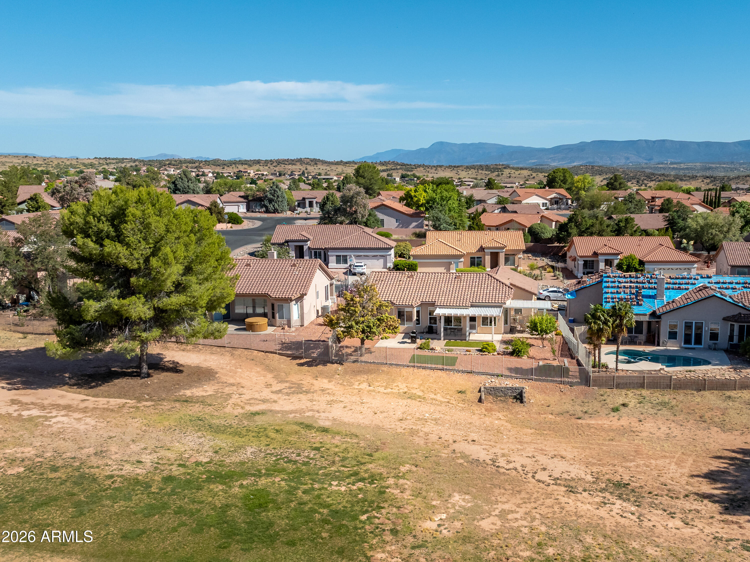 718 South Wandering River Road Cornville, AZ 86325 - Photo 40 of 41 an aerial view of residential houses with outdoor space