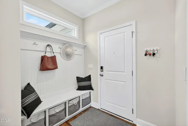 a room with a desk and chair