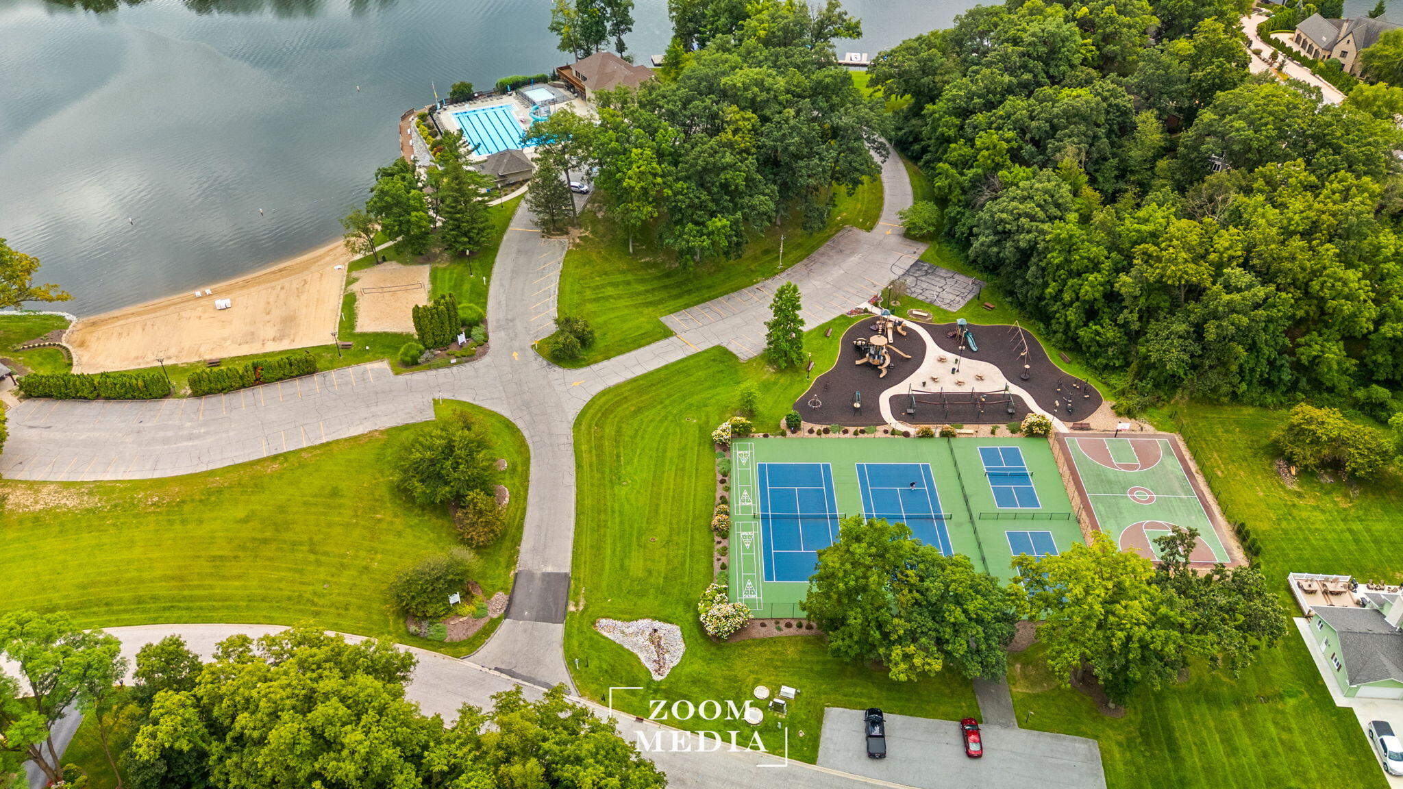 176 Wexford Road Valparaiso, IN 46385 - Photo 48 of 54 an aerial view of a house with a yard and potted plants