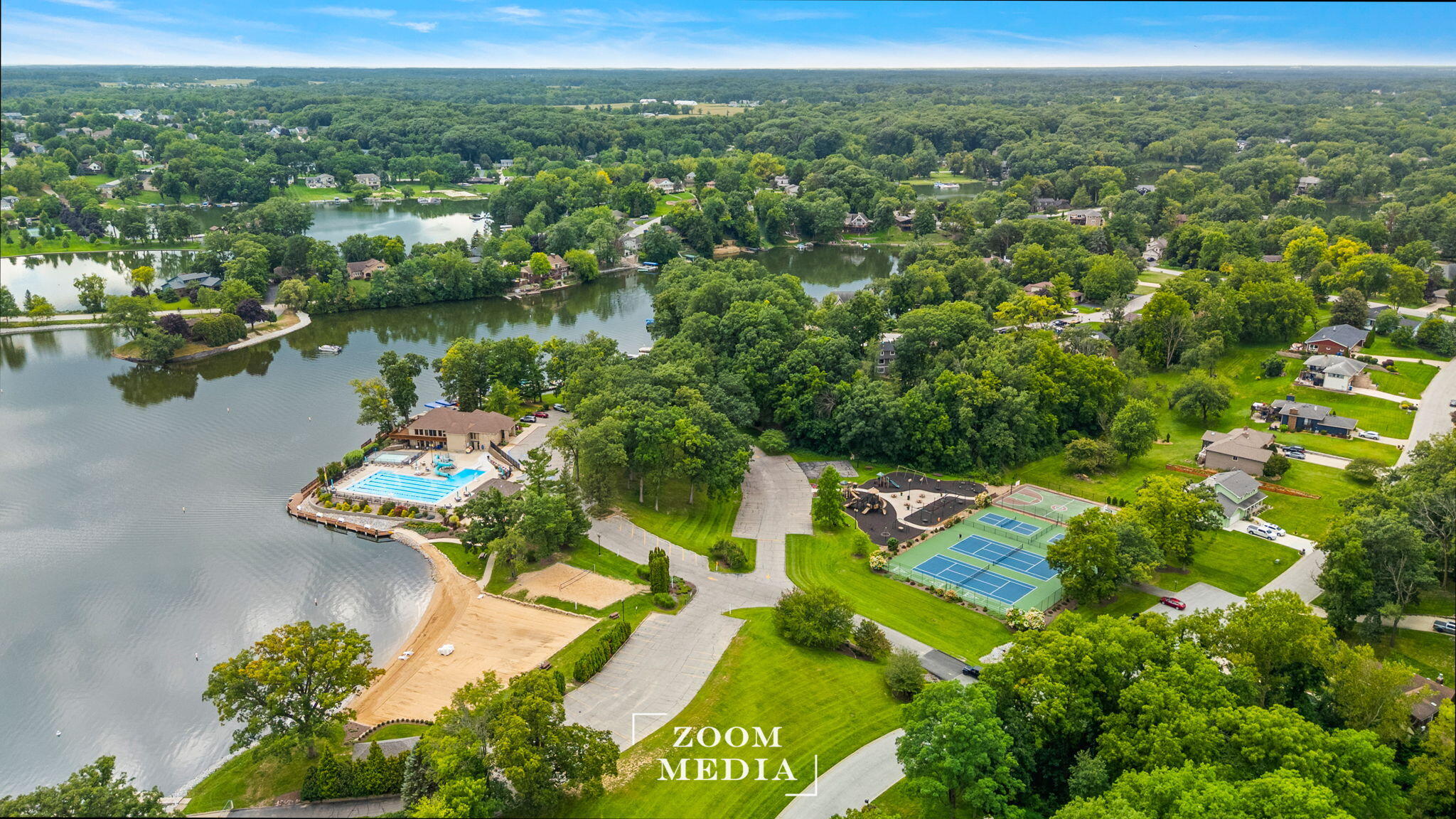 176 Wexford Road Valparaiso, IN 46385 - Photo 50 of 54 an aerial view of a house with a lake view