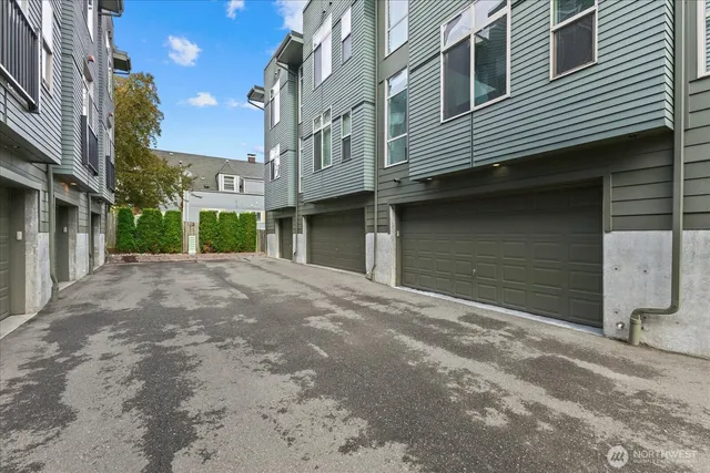 a view of a house with a street