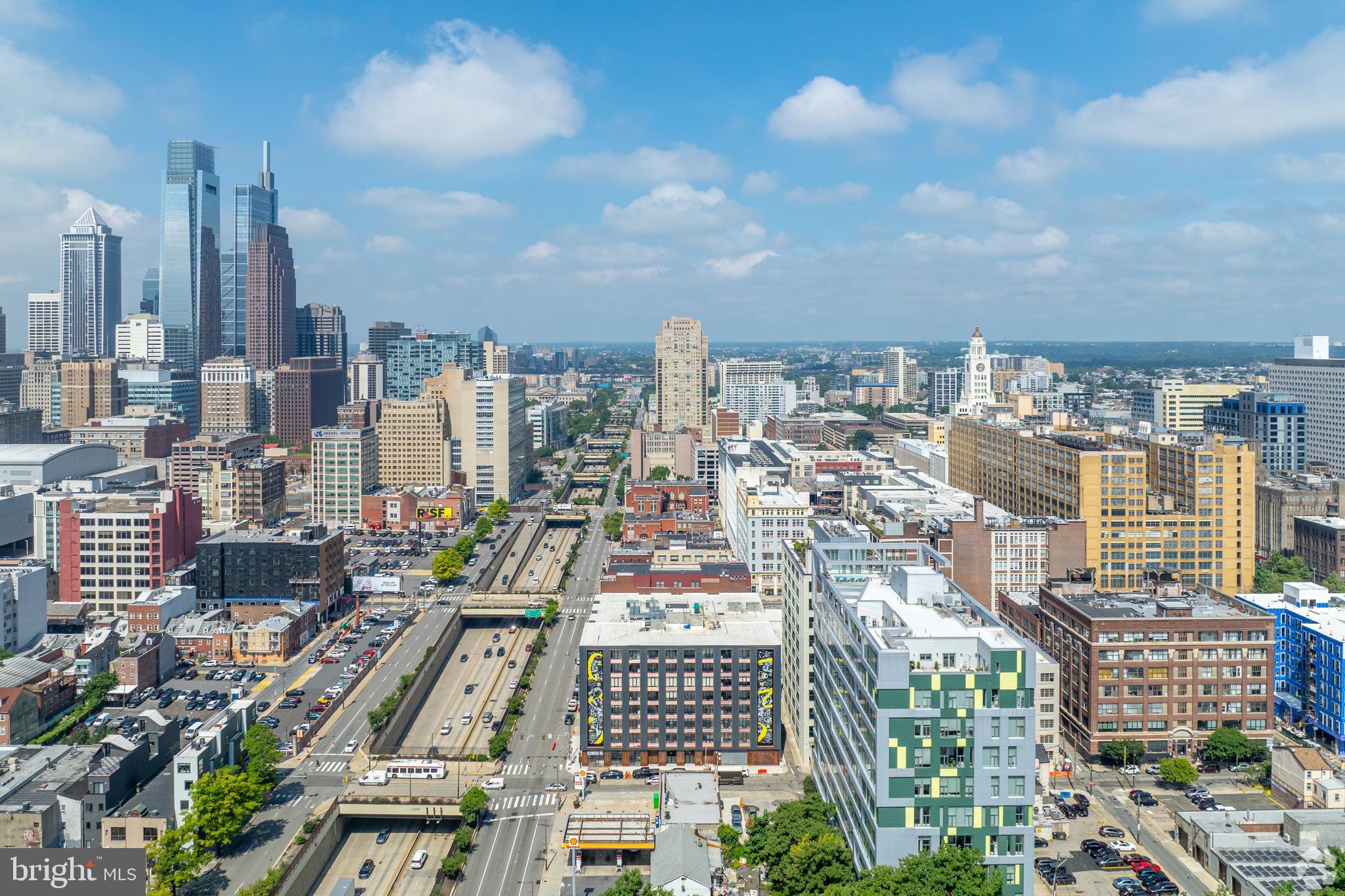 1201 Vine Street, Unit STUDIO Philadelphia, PA 19107 - Photo 25 of 29 a view of city with tall buildings