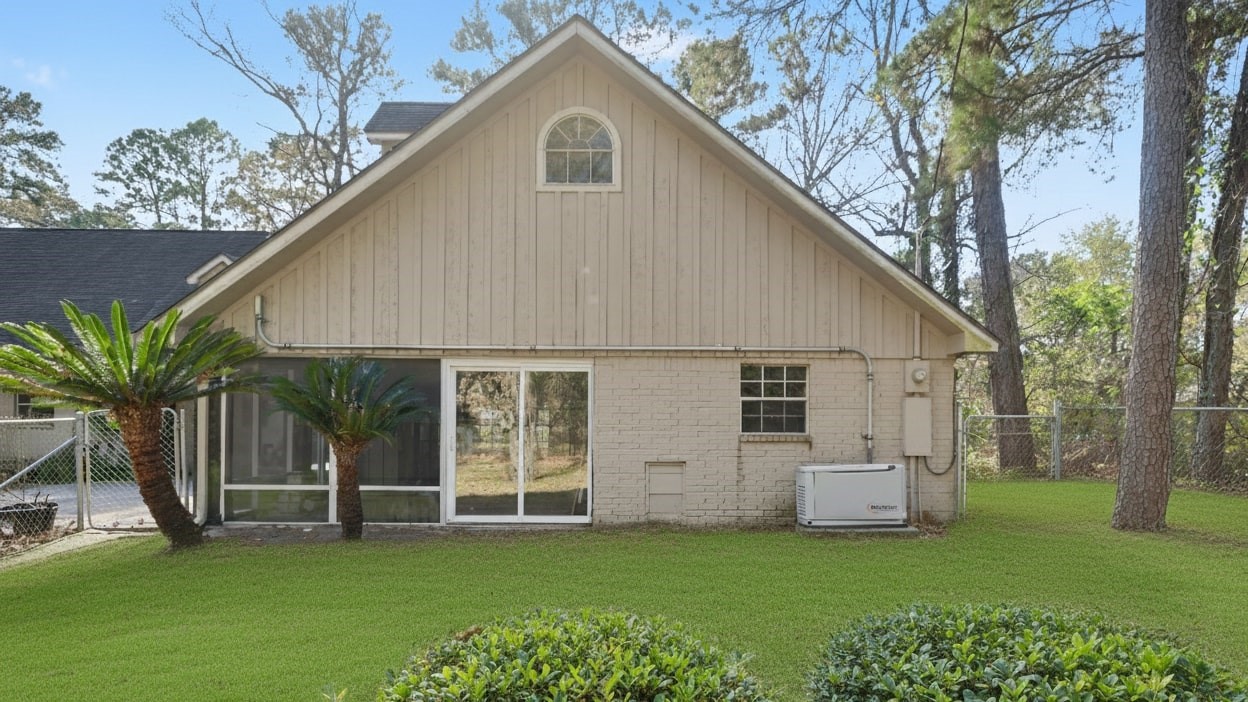 1431 Walnut Lane Houston, TX 77339 - Photo 38 of 46 Experience tranquility in this inviting sunroom, offering seamless indoor comfort with stunning views of the backyard. Generator Included
