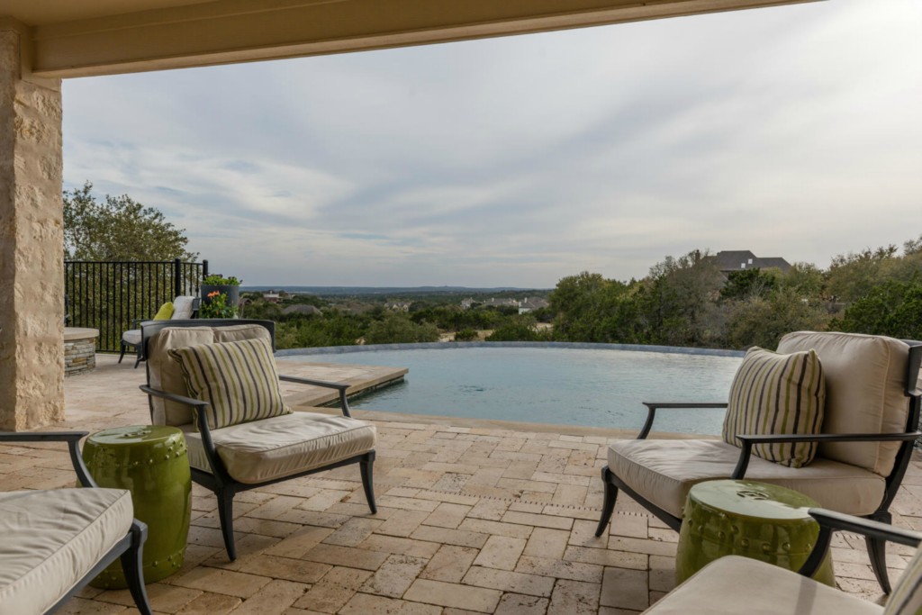 a terrace view with seating space