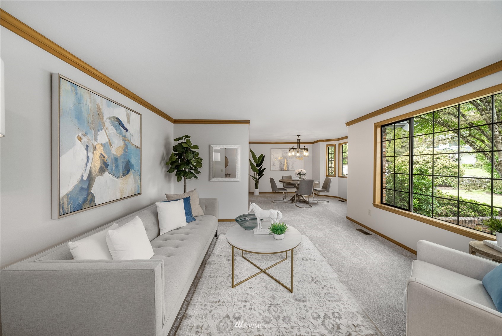 1516 243rd Place Southeast Bothell, WA 98021 - Photo 6 of 30 a living room with furniture and a large window with outer view