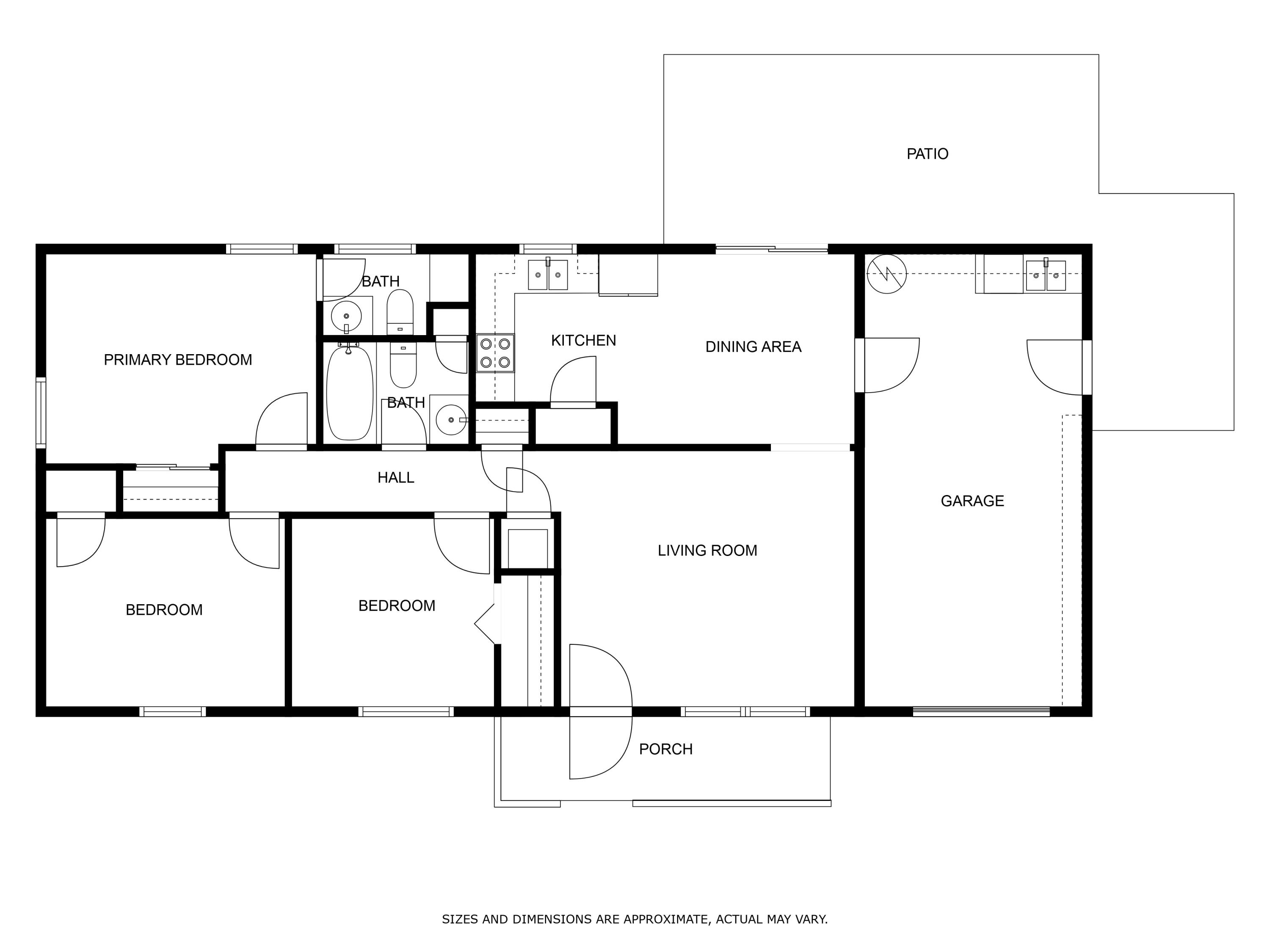 55 12th Street Shalimar, FL 32579 - Photo 22 of 22 a picture of a floor plan