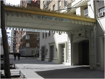 a view of a building entrance