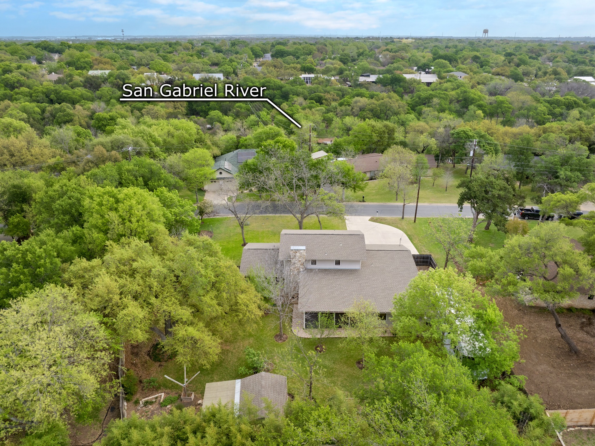 320 Ridgecrest Road Georgetown, TX 78628 - Photo 30 of 39 an aerial view of a house with a yard