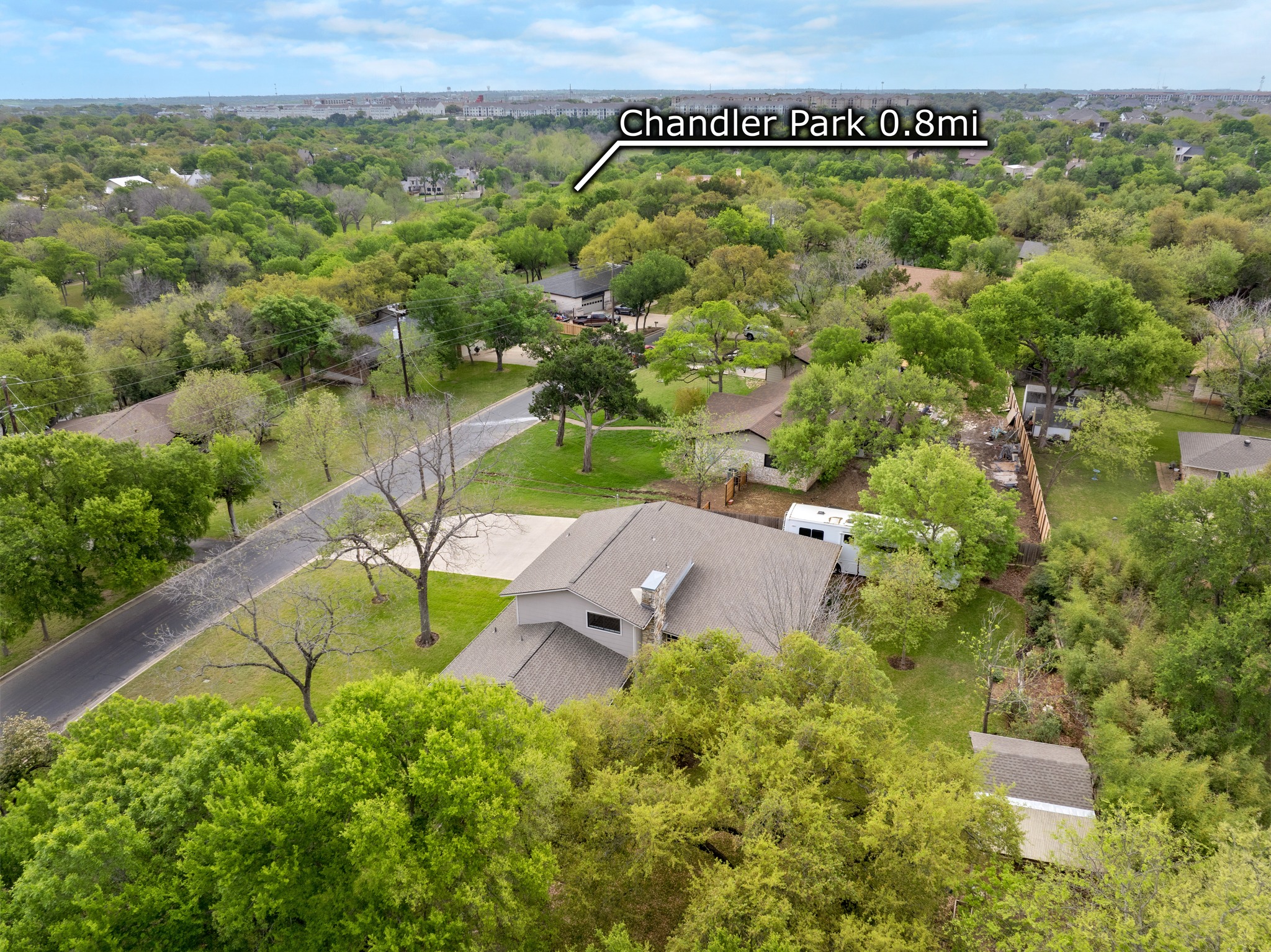320 Ridgecrest Road Georgetown, TX 78628 - Photo 32 of 39 an aerial view of a house with a yard