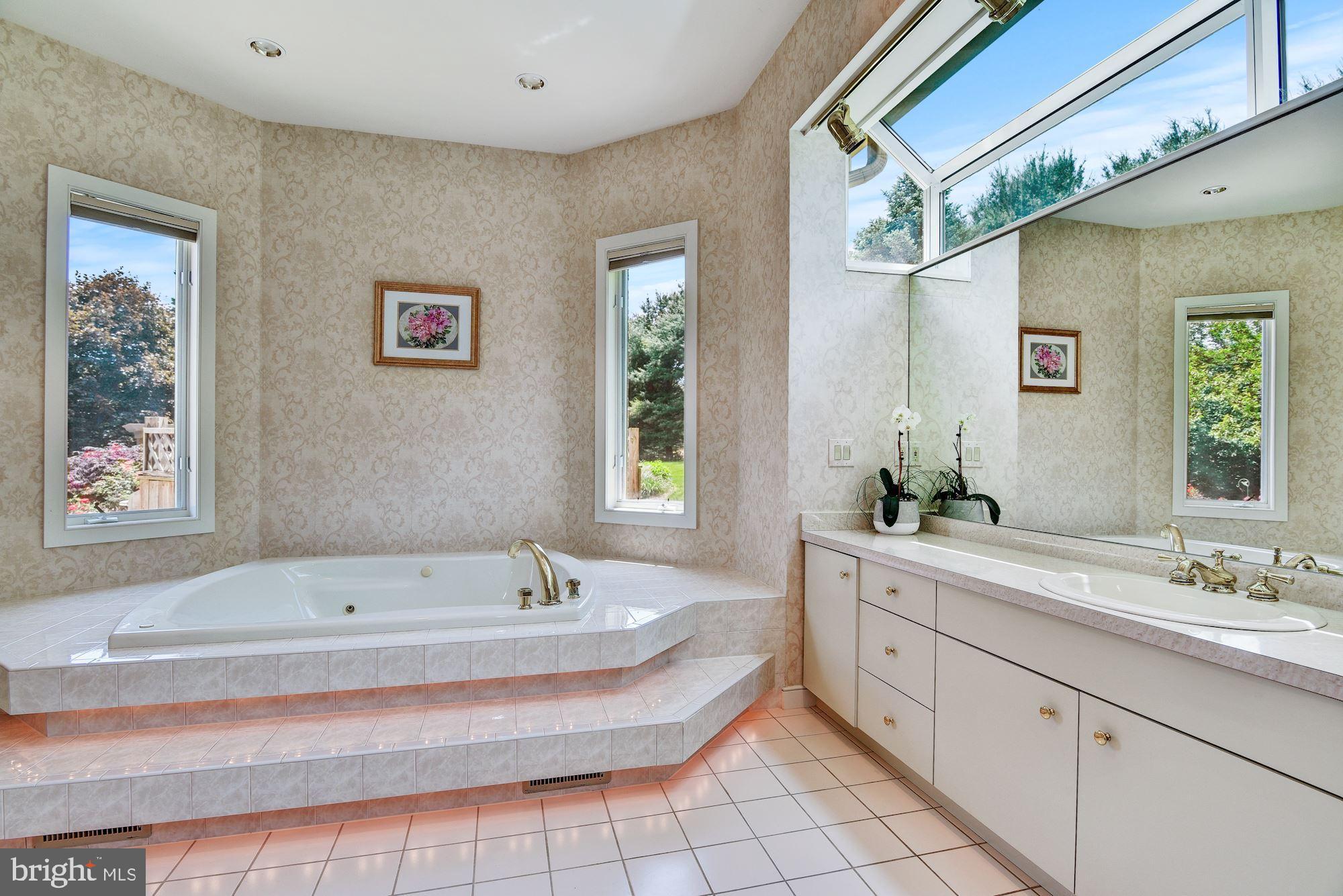 13047 Hall Shop Road Highland, MD 20777 - Photo 32 of 58 Her/Partner Bath, Soaking Tub & Clerestory Window
