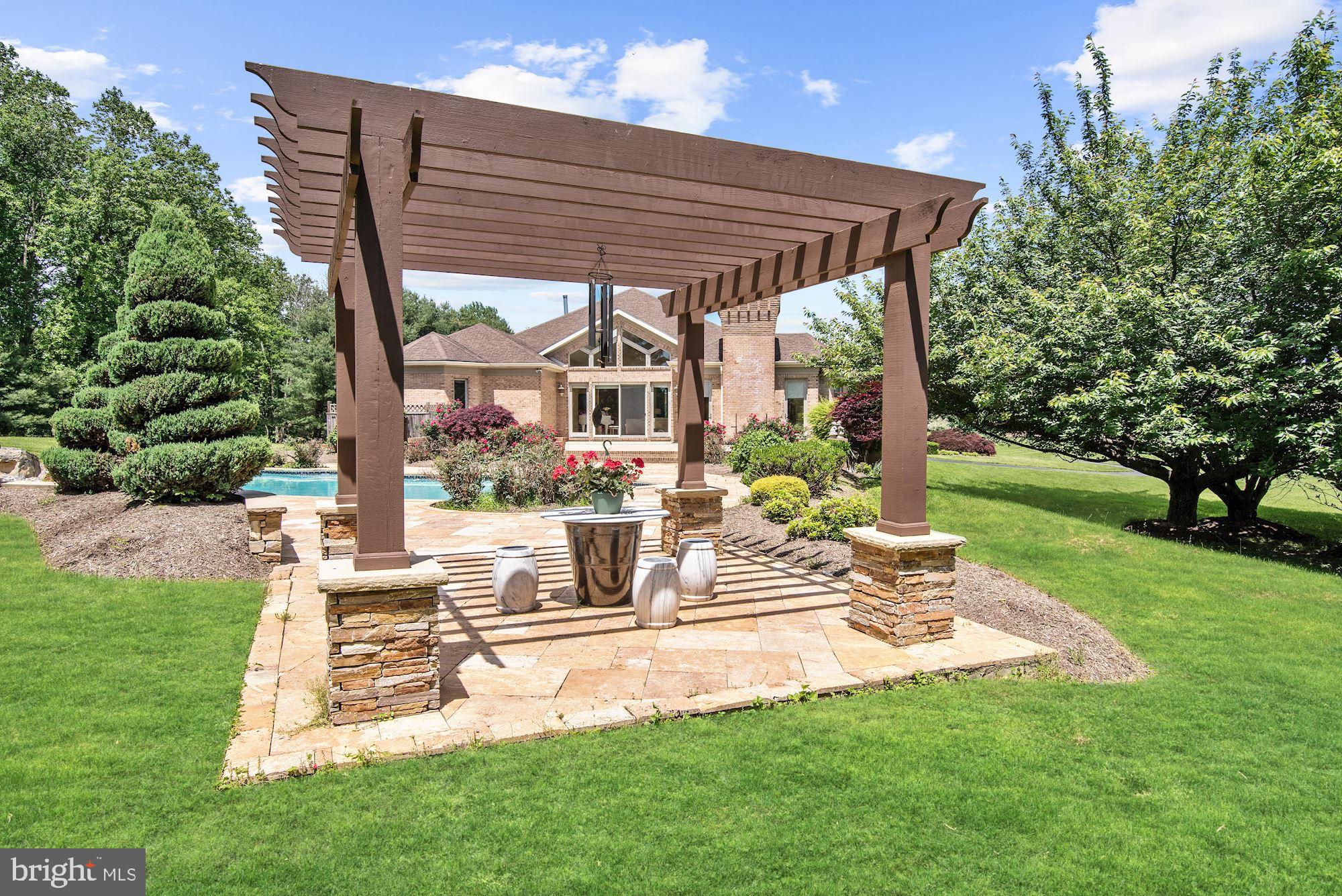 13047 Hall Shop Road Highland, MD 20777 - Photo 46 of 58 Poolside Pergola Patio