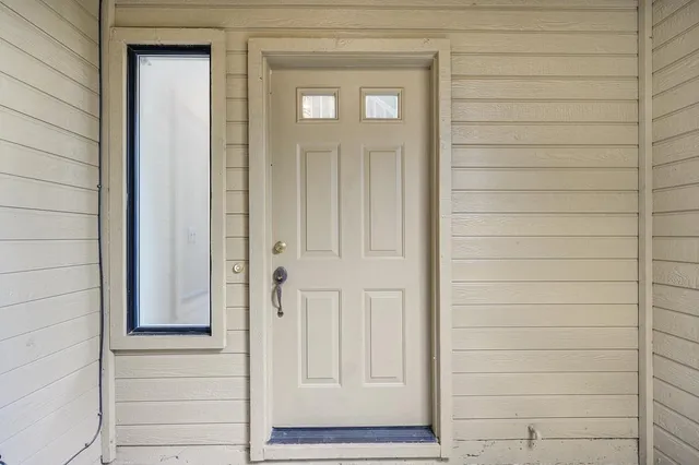 a view of front door of house